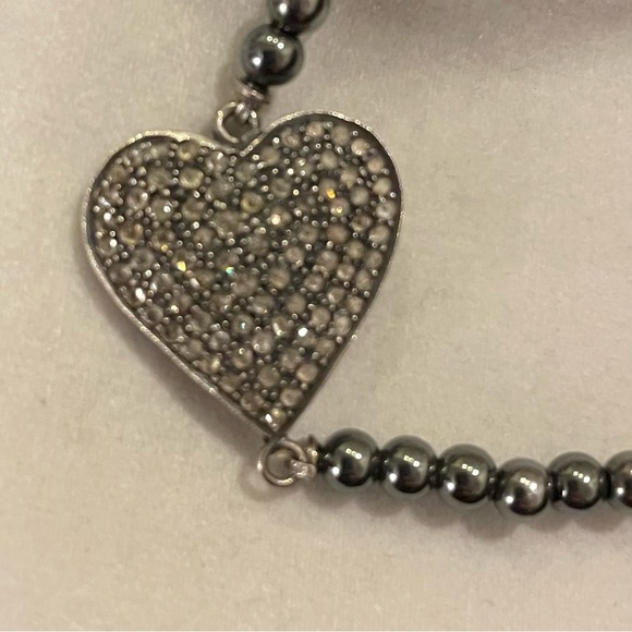 Jessica Kagan Cushman (JKC) Pave Diamond Heart Stretch Bracelet - Picture 3 of 8